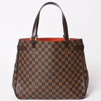Louis Vuitton Damier Uzes Brown Tote Bag Canvas Gold — view 2