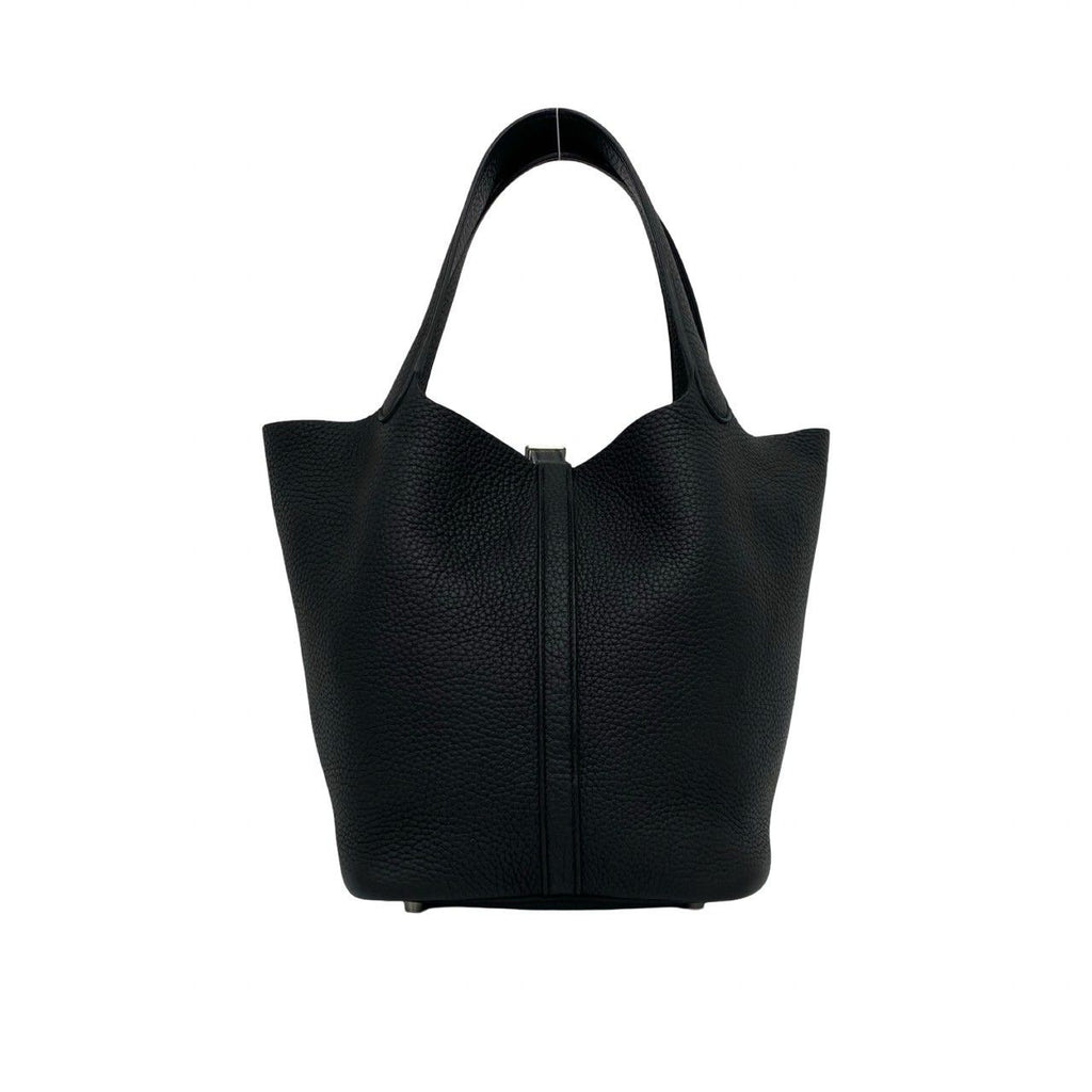 Hermes Picotin Lock PM Taurillon Clemence Leather Handbag Mini Tote Black — view 3