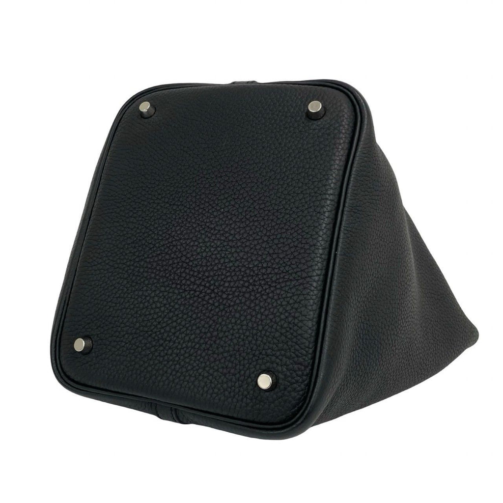 Hermes Picotin Lock PM Taurillon Clemence Leather Handbag Mini Tote Black — view 8
