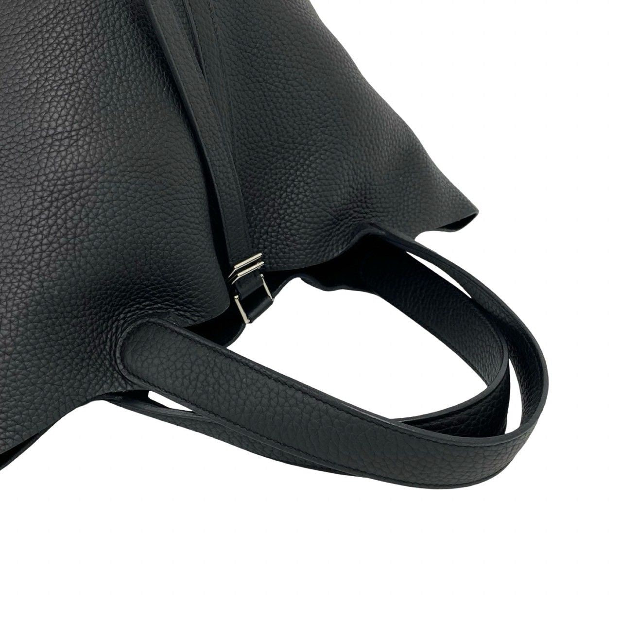 Hermes Picotin Lock PM Taurillon Clemence Leather Handbag Mini Tote Black — view 4