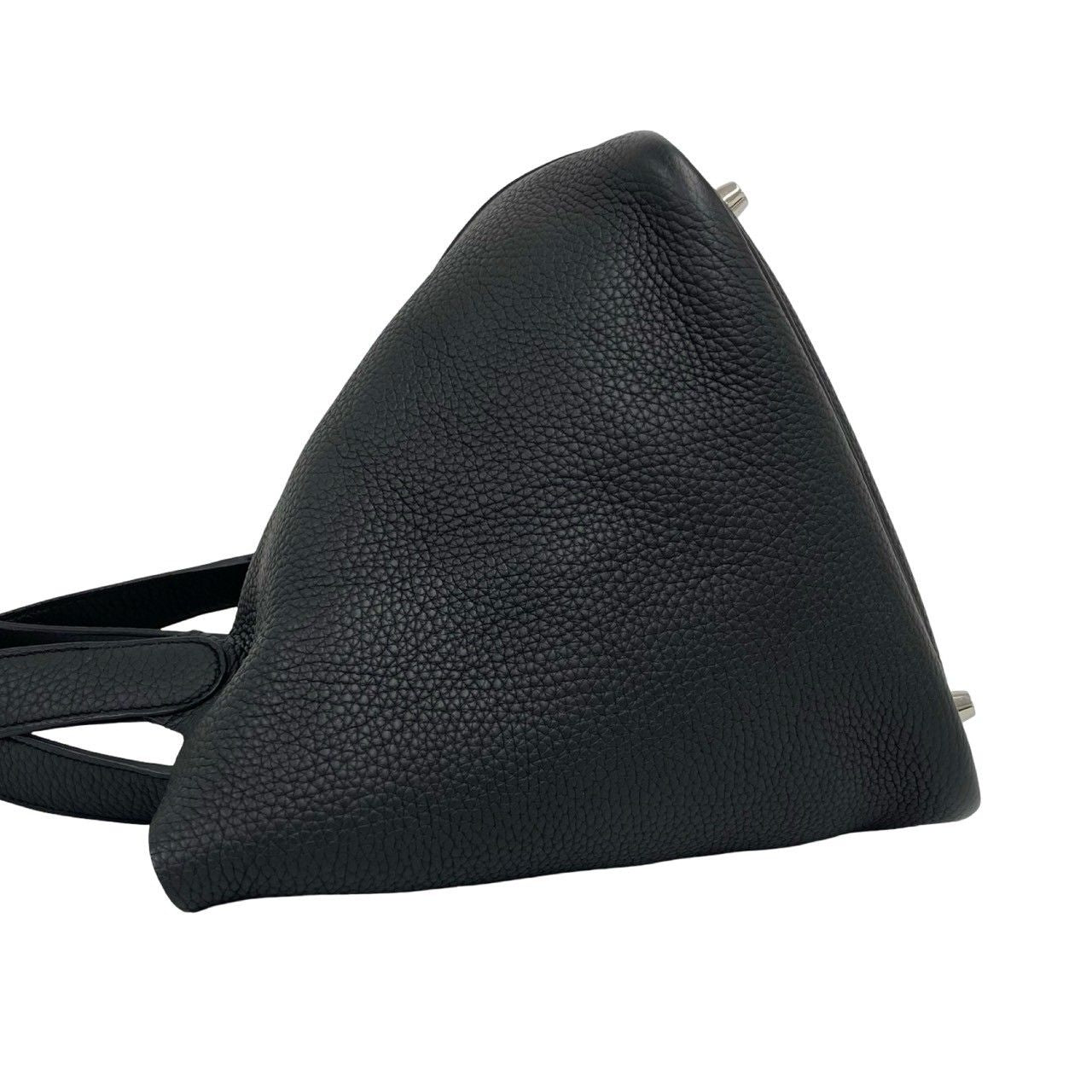 Hermes Picotin Lock PM Taurillon Clemence Leather Handbag Mini Tote Black — view 5