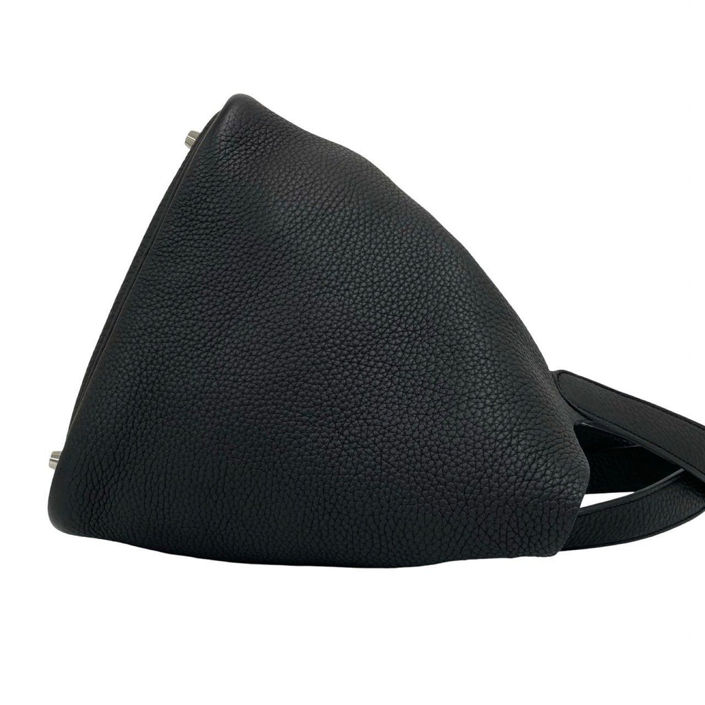 Hermes Picotin Lock PM Taurillon Clemence Leather Handbag Mini Tote Black — view 6