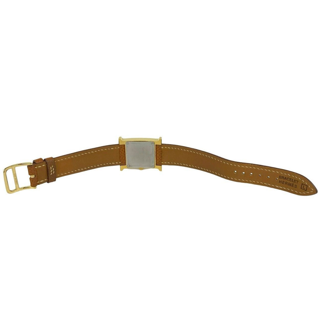 Hermes Watch Leather Quartz Brown Gold — view 9