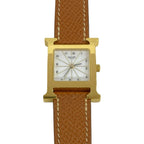 Hermes Watch Leather Quartz Brown Gold — view 4