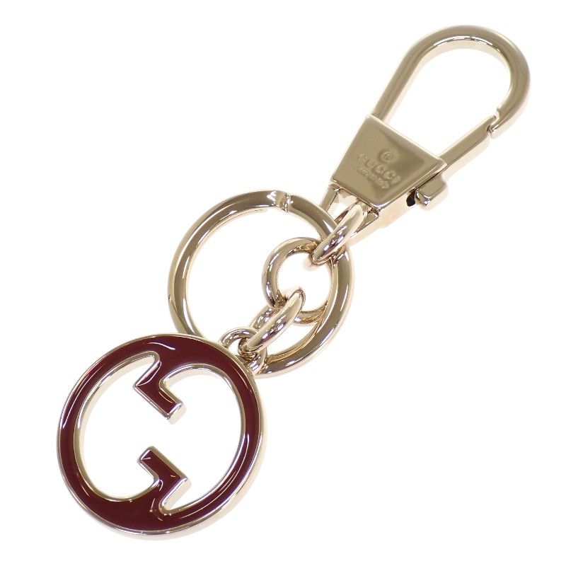 Gucci Blanc Diqui Chain Bag Charm Metal Gold Rosso Ancora — view 5