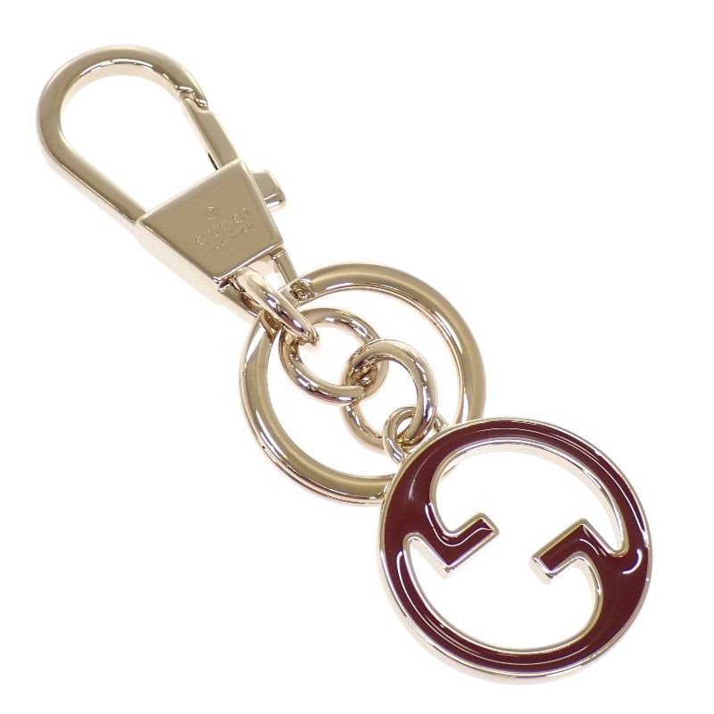 Gucci Blanc Diqui Chain Bag Charm Metal Gold Rosso Ancora — view 6