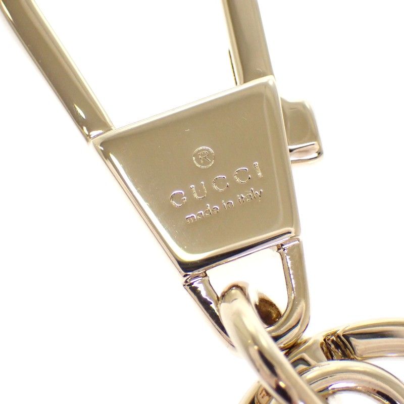 Gucci Blanc Diqui Chain Bag Charm Metal Gold Rosso Ancora — view 7