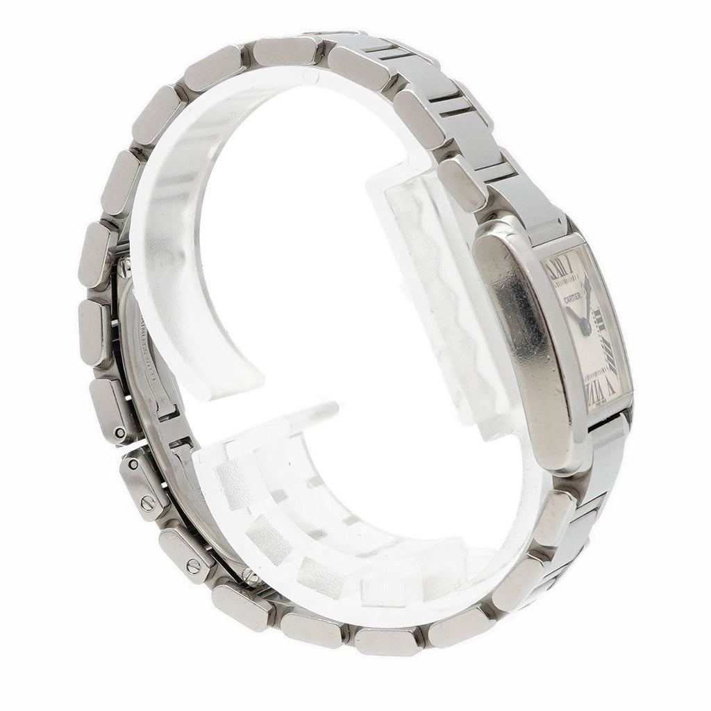 Cartier Tank Francaise SM Ivory Dial Watch — view 3