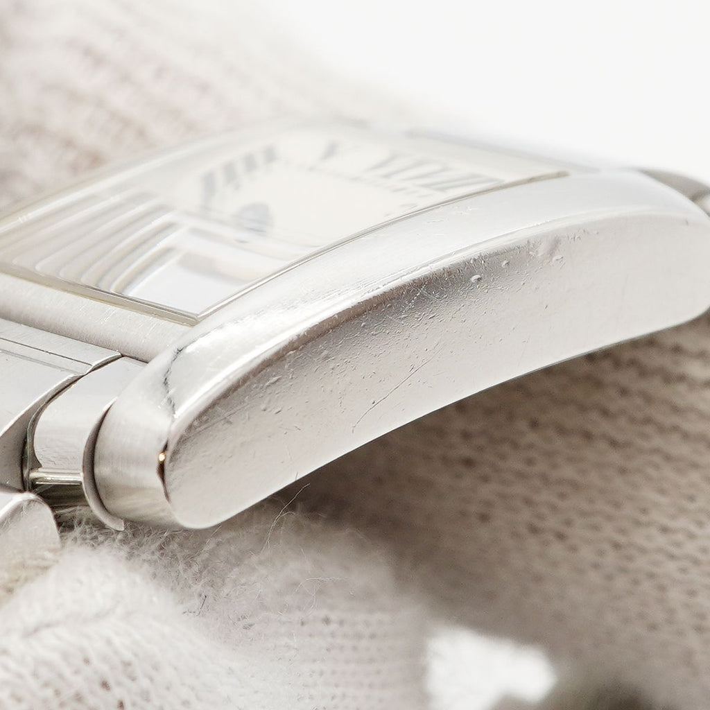Cartier Tank Francaise SM Ivory Dial Watch — view 7