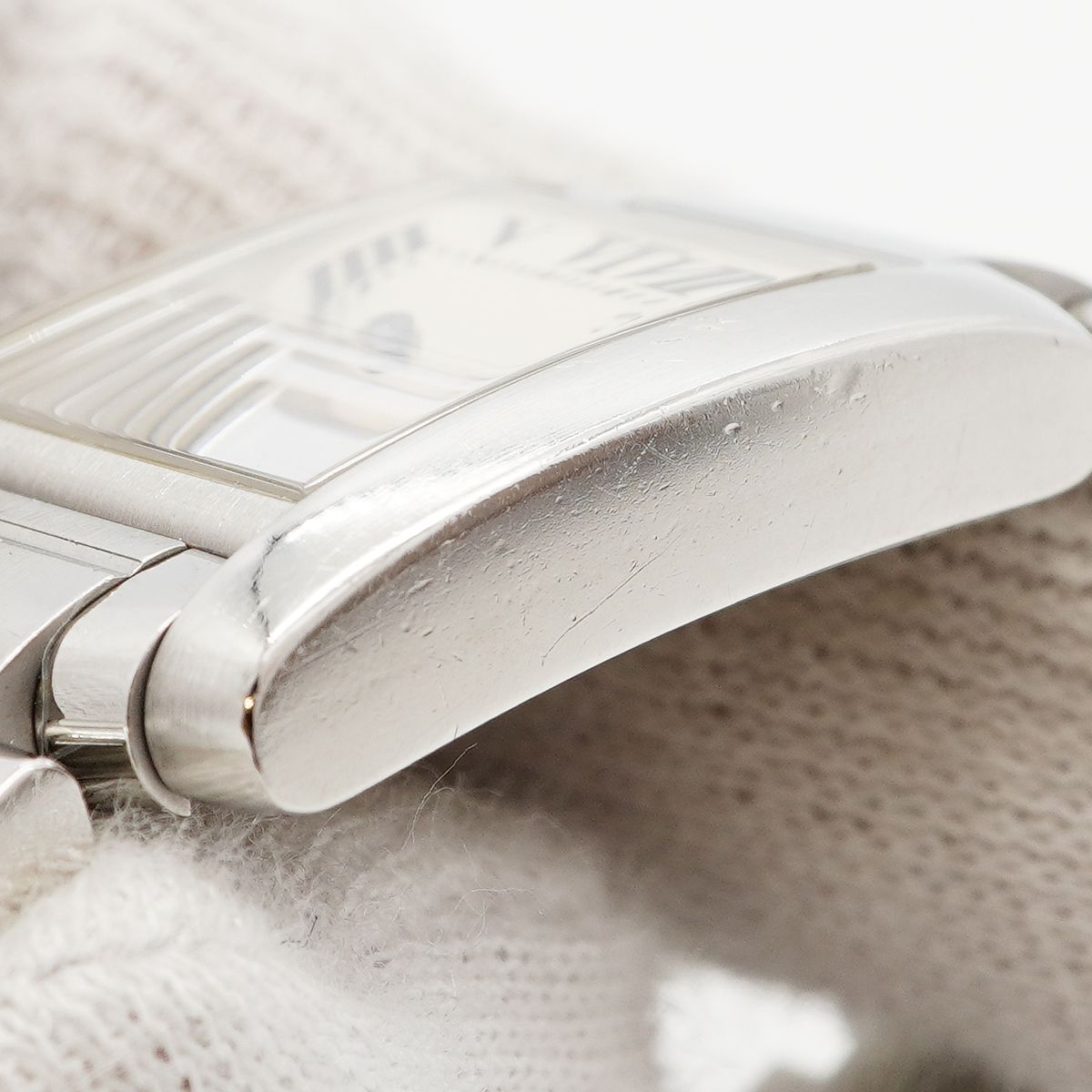 Cartier Tank Francaise SM Ivory Dial Watch — view 7