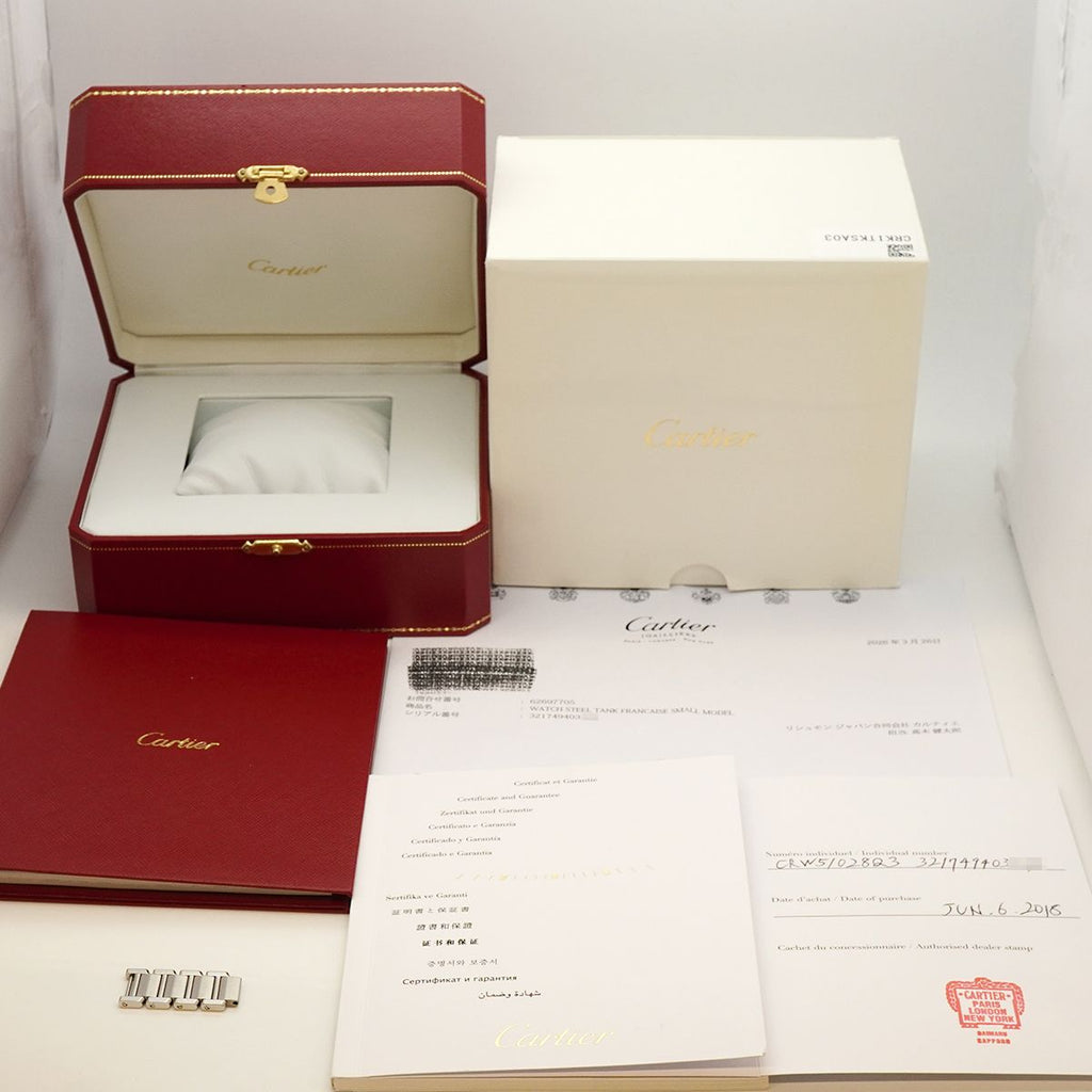 Cartier Tank Francaise SM Pink Dial Watch — view 9