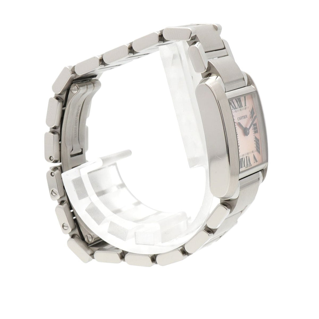Cartier Tank Francaise SM Pink Dial Watch — view 3