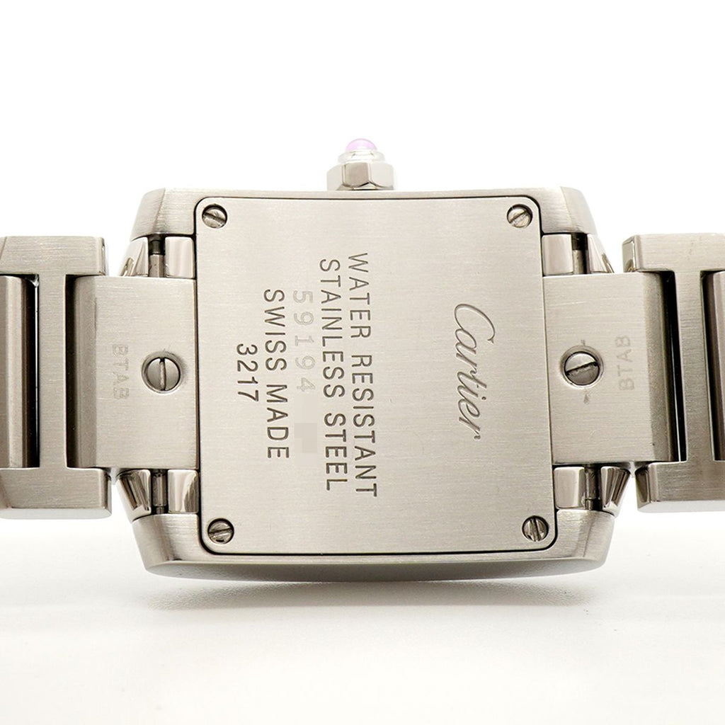 Cartier Tank Francaise SM Pink Dial Watch — view 5