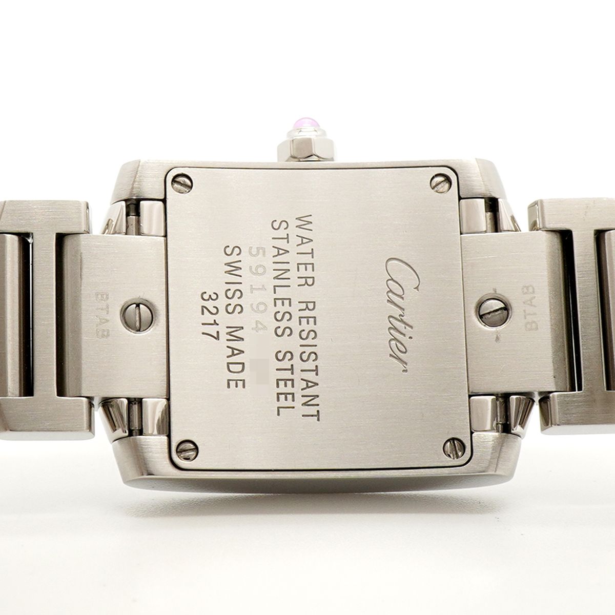 Cartier Tank Francaise SM Pink Dial Watch — view 5