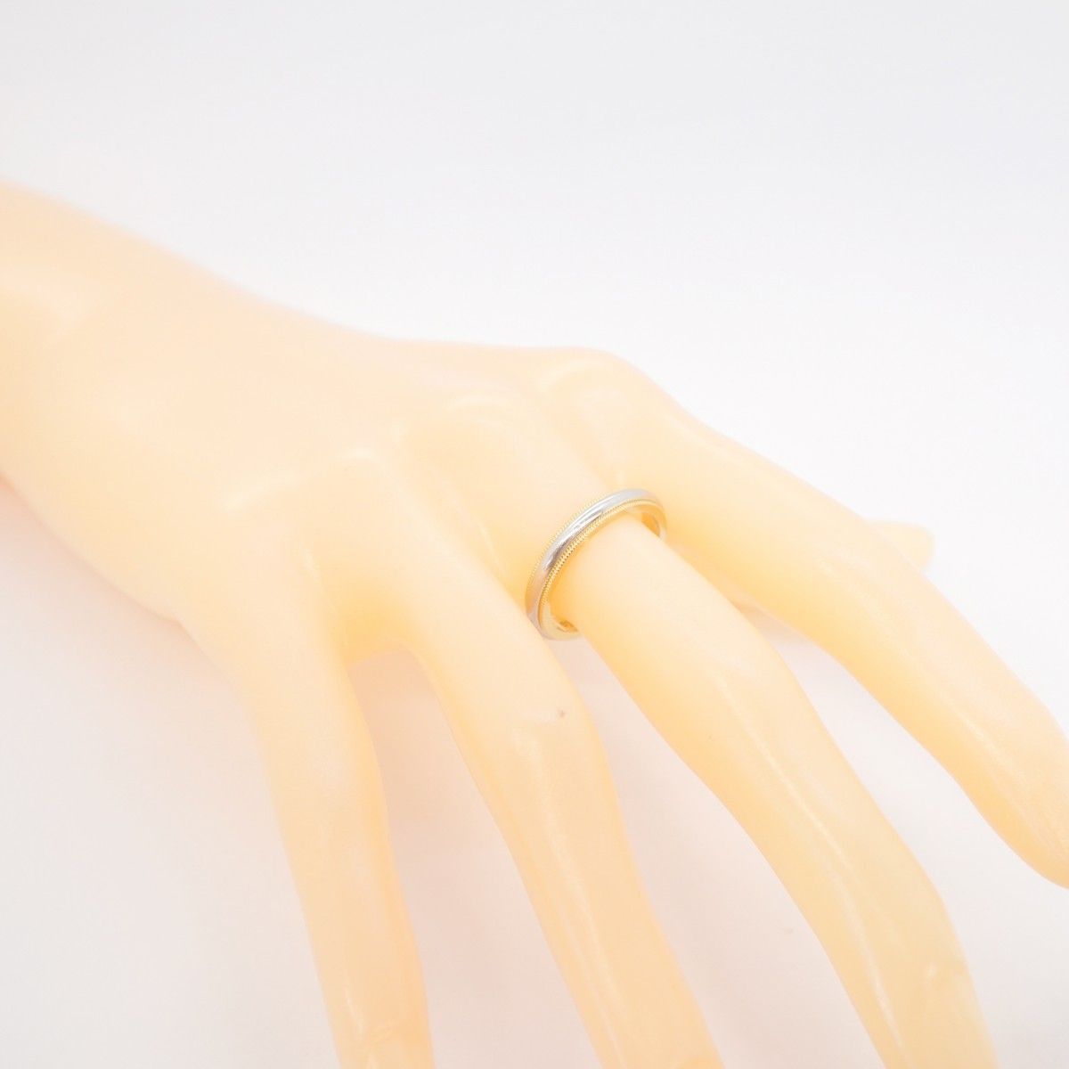 Tiffany & Co Ring Mill Gray 18k Yellow Gold Platinum — view 8