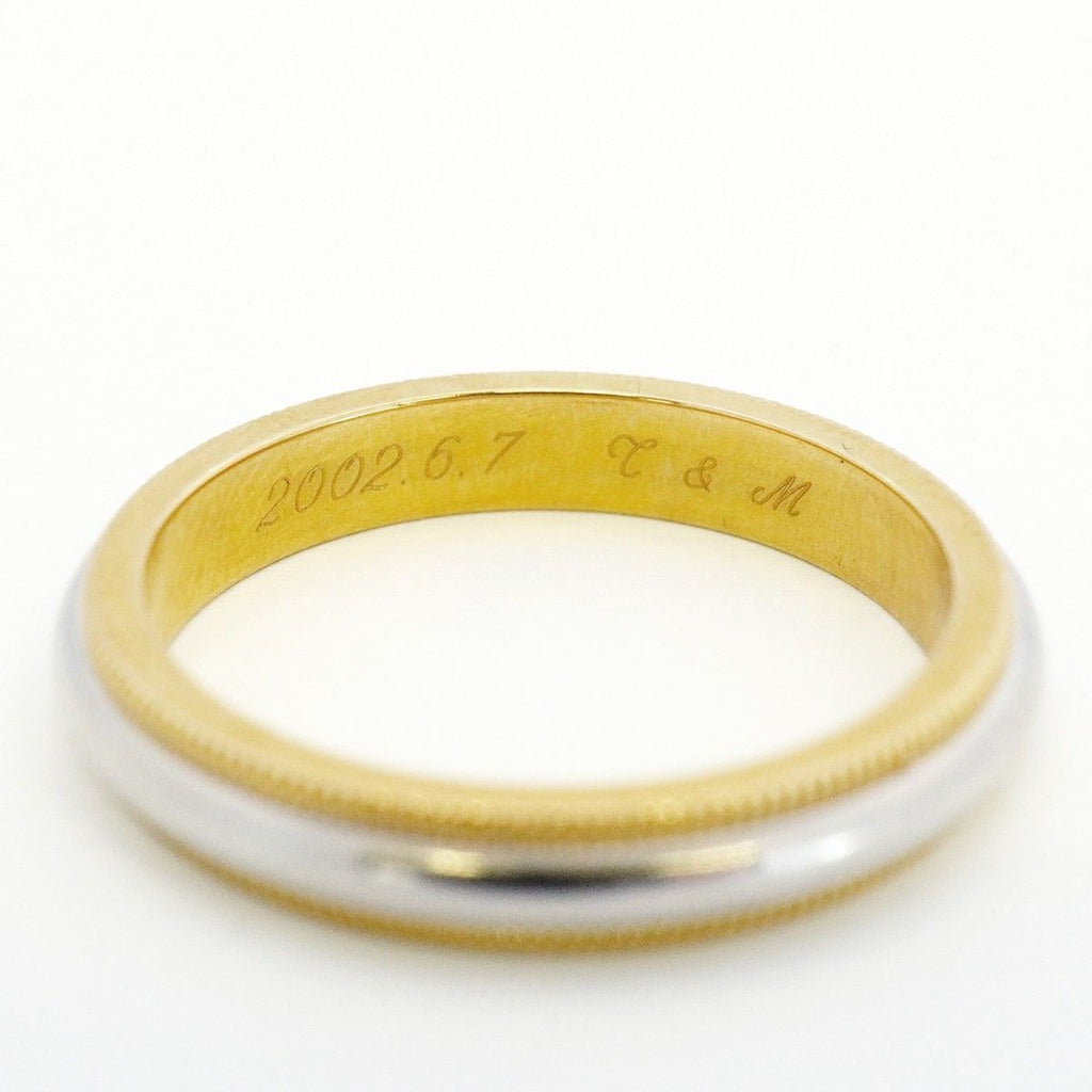 Tiffany & Co Ring Mill Gray 18k Yellow Gold Platinum — view 6