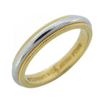Tiffany & Co Ring Mill Gray 18k Yellow Gold Platinum