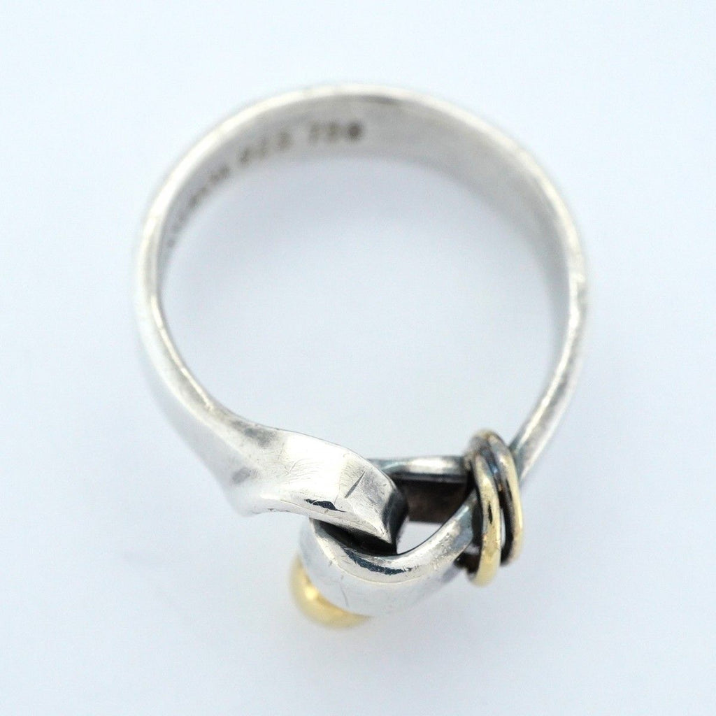 Tiffany & Co Ring Hook Eye 18k Yellow Gold 925 Sterling Silver — view 3