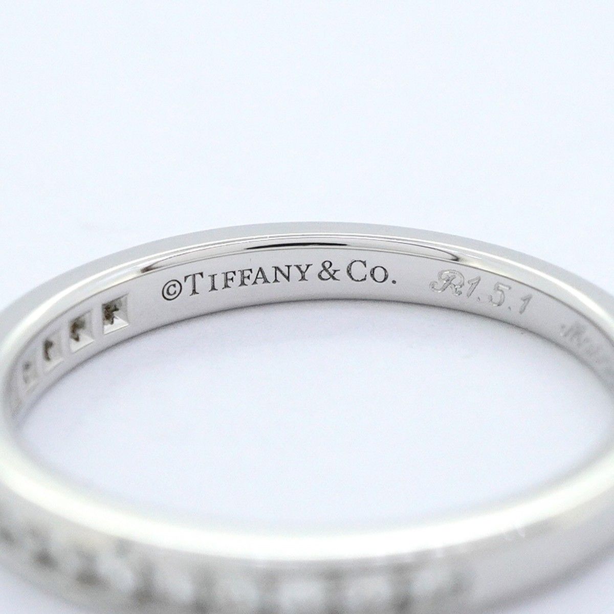 Tiffany & Co Ring Channel Setting Half Eternity Platinum Diamond — view 4