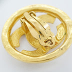 Chanel Earrings Vintage CC Logo Round — view 8