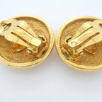 Chanel Earrings Vintage CC Logo Quilted Round — view 8