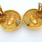 Chanel Earrings Vintage CC Logo Quilted Round — view 7