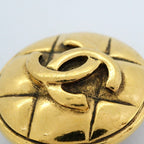 Chanel Earrings Vintage CC Logo Quilted Round — view 6
