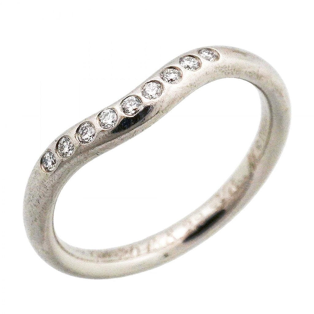 Tiffany & Co Ring T Cube Band Platinum Diamond