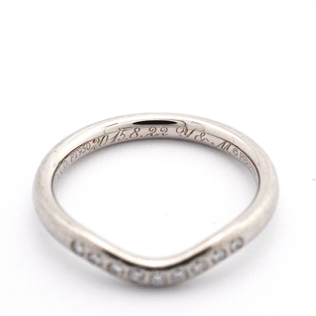 Tiffany & Co Ring T Cube Band Platinum Diamond — view 6