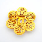Chanel Brooch Vintage CC Logo Gold Plated — view 5