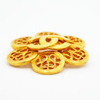 Chanel Brooch Vintage CC Logo Gold Plated — view 3