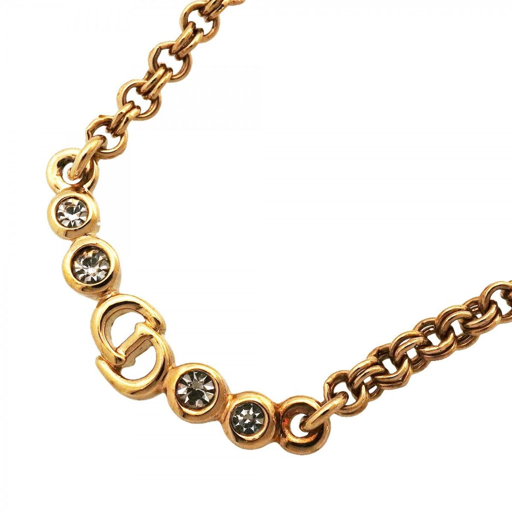 Dior Necklace CD Logo Gold Plated Rhinestone