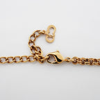 Dior Necklace CD Logo Gold Plated Rhinestone — view 4