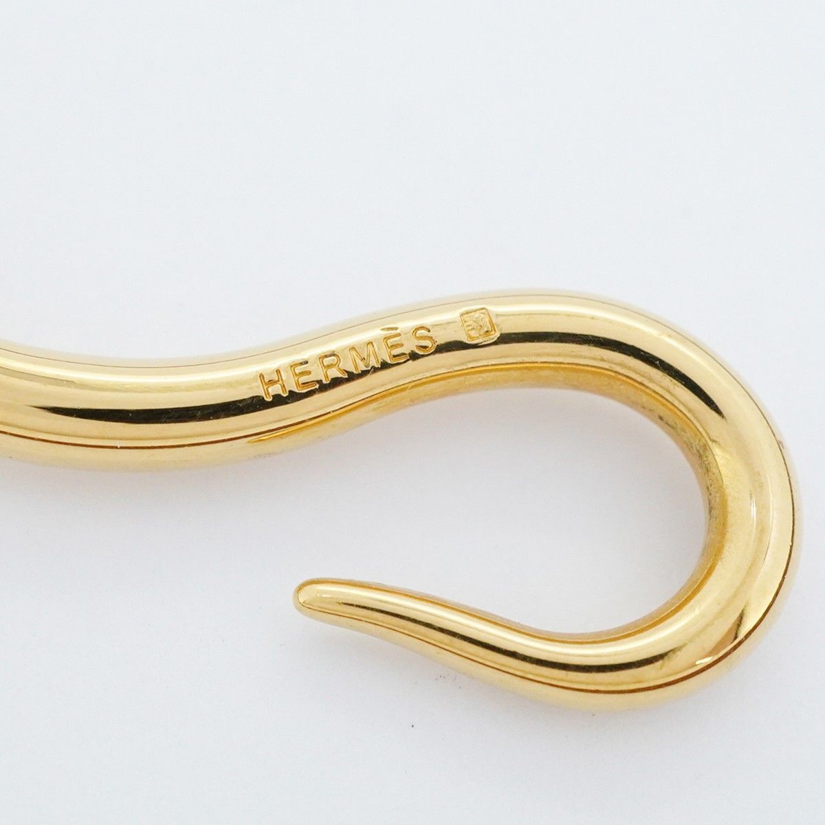 Hermes Bracelet Jumbo Hook Gold Plated Leather Brown — view 5