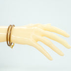 Hermes Bracelet Jumbo Hook Gold Plated Leather Brown — view 6