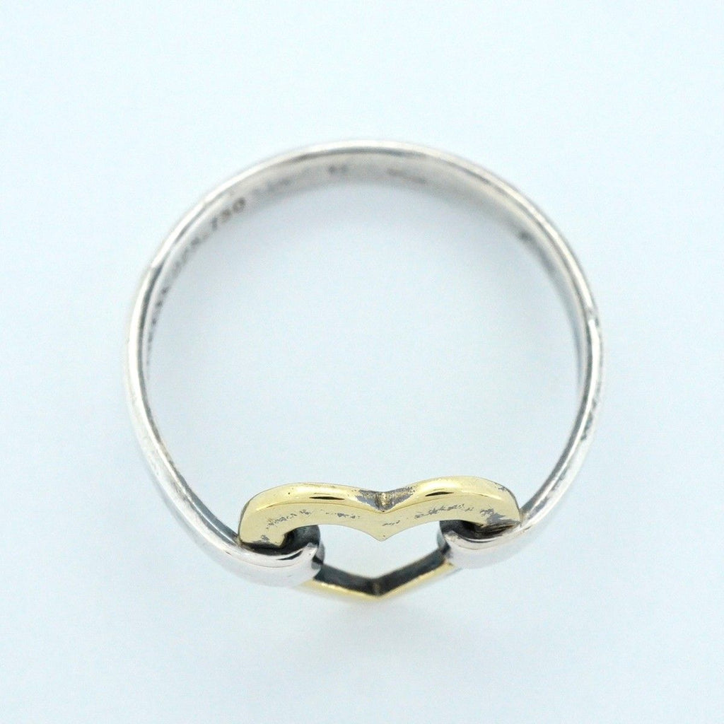 Tiffany & Co Ring Heart 18k Yellow Gold 925 Sterling Silver — view 3