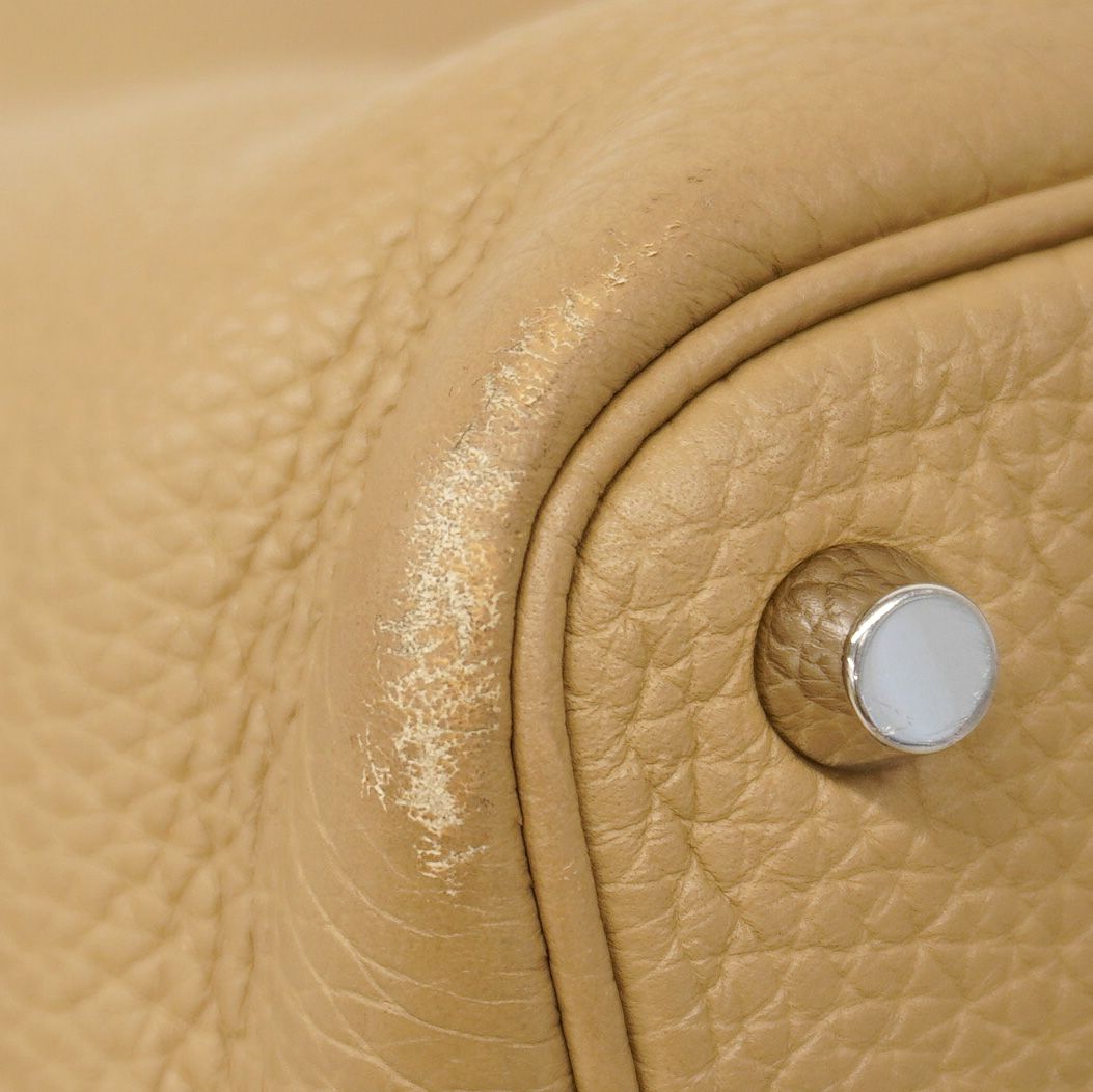 Hermes Handbag Picotin Lock PM Taurillon Clemence Trench Silver — view 6