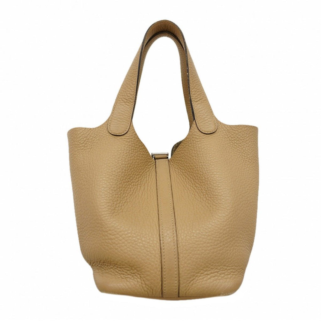 Hermes Handbag Picotin Lock PM Taurillon Clemence Trench Silver — view 8