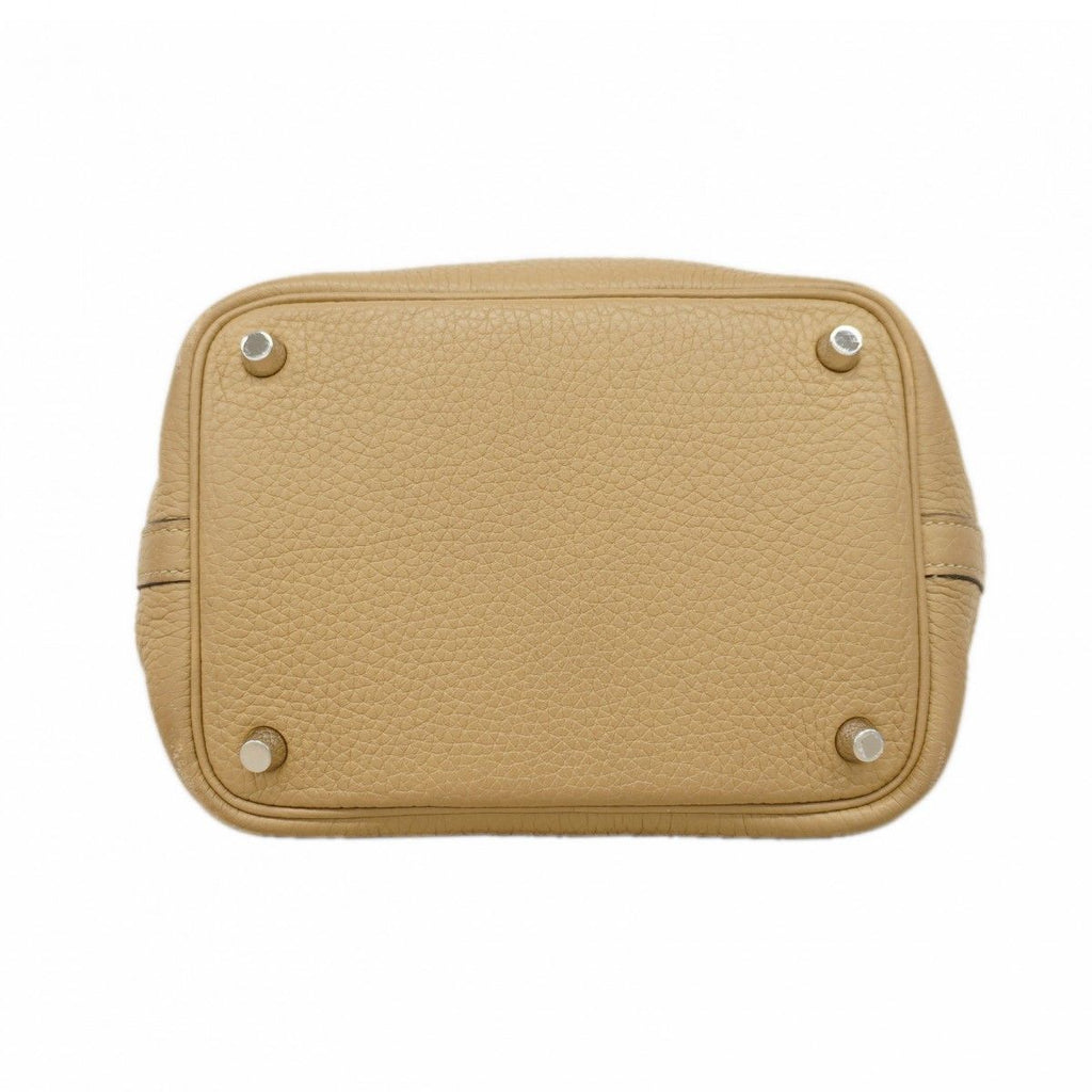 Hermes Handbag Picotin Lock PM Taurillon Clemence Trench Silver — view 3