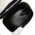 Chanel Vanity Bag Quilted Caviar Leather Black Champagne Gold — view 4