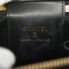 Chanel Vanity Bag Quilted Caviar Leather Black Champagne Gold — view 5