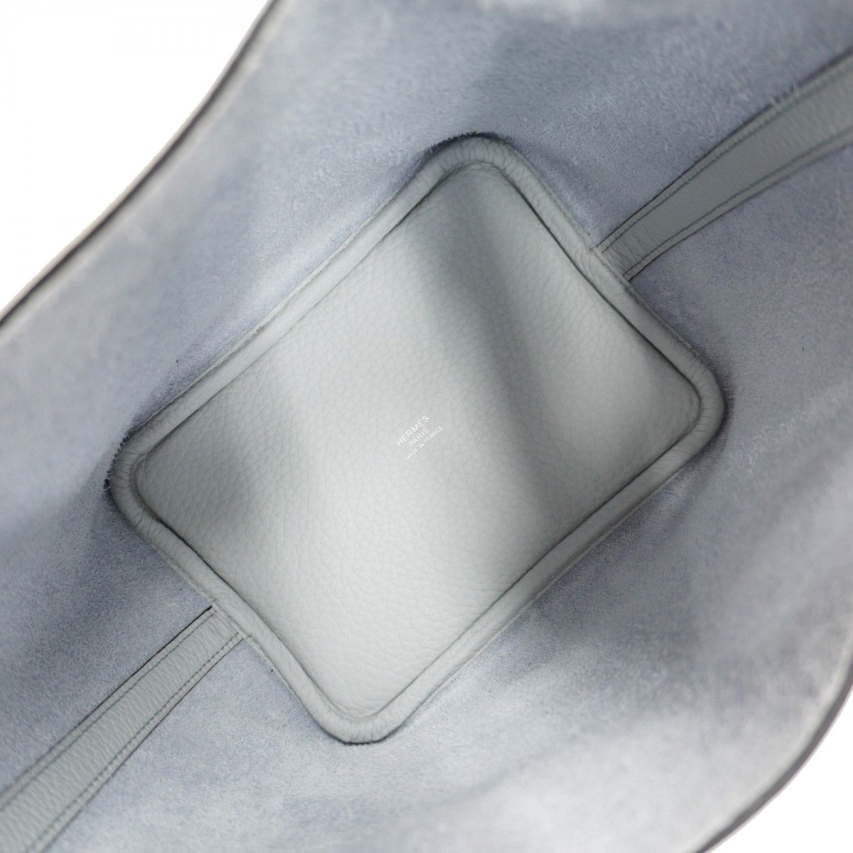 Hermes Handbag Picotin Lock PM Taurillon Clemence Blue Pale Silver — view 4