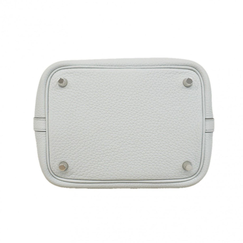 Hermes Handbag Picotin Lock PM Taurillon Clemence Blue Pale Silver — view 3