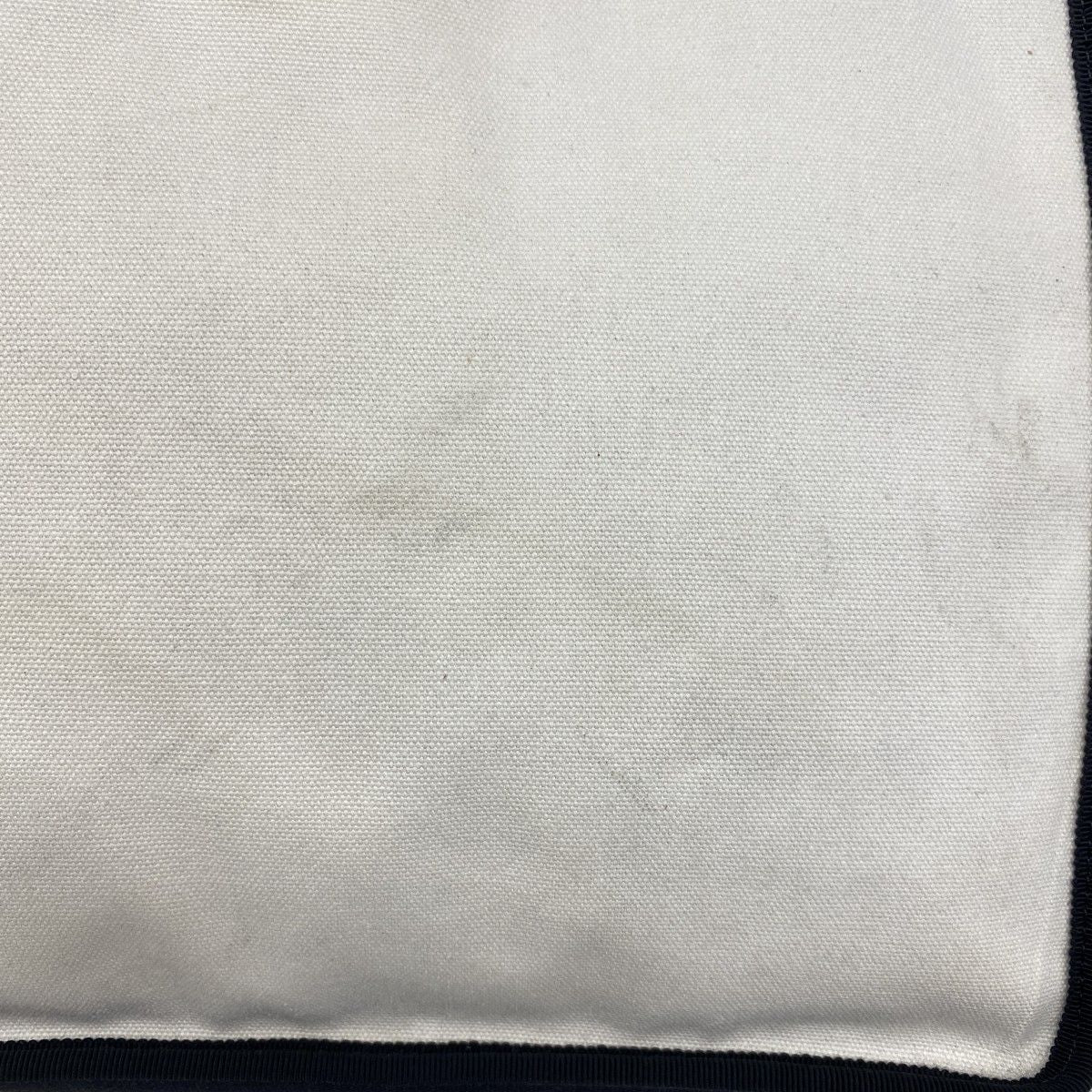 Chanel Tote Canvas White Black Silver — view 6