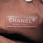 Chanel Tote Canvas White Black Silver — view 5