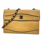 Chanel Shoulder Bag Leather Brown