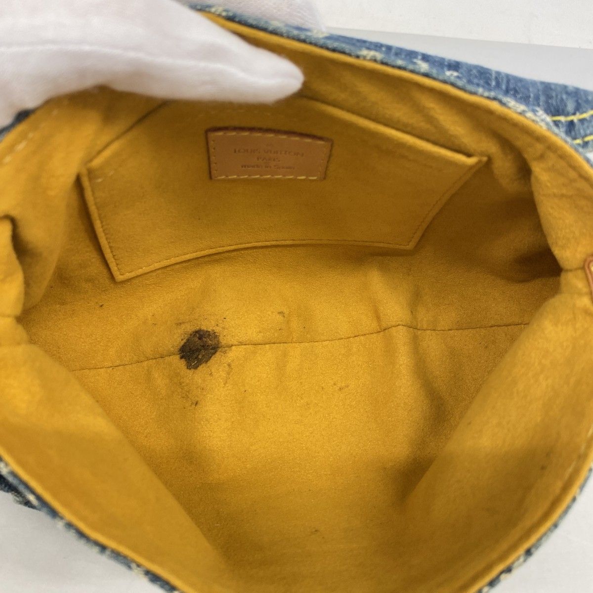 Louis Vuitton Handbag Monogram Denim Mini Pleaty Blue — view 4