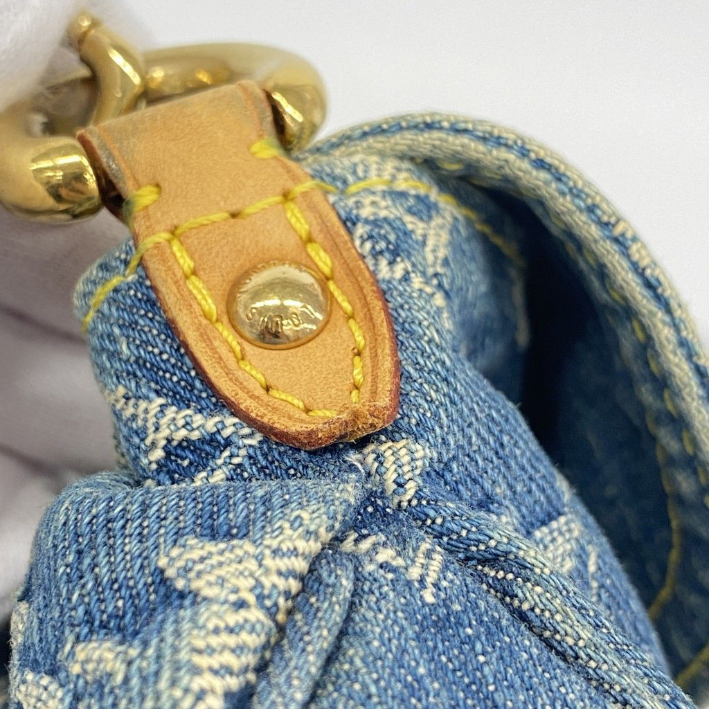 Louis Vuitton Handbag Monogram Denim Mini Pleaty Blue — view 9