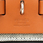 Hermes Handbag Ale Back Zip PM Toilet Roulis Black Natural Silver — view 5
