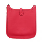 Hermes Shoulder Bag Evelyne TPM Taurillon Noviyo Framboise Silver — view 8